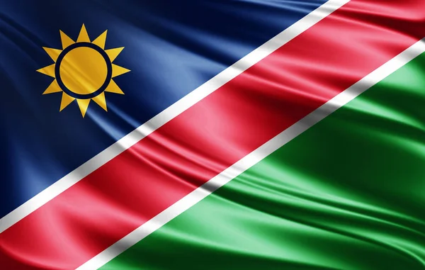 Bandera Namibia Con Espacio Copia Para Texto Ilustración —  Fotos de Stock