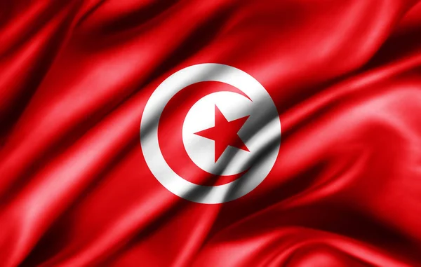Flaga Tunezji Kopia Miejsce Twój Tekst Ilustracje — Zdjęcie stockowe