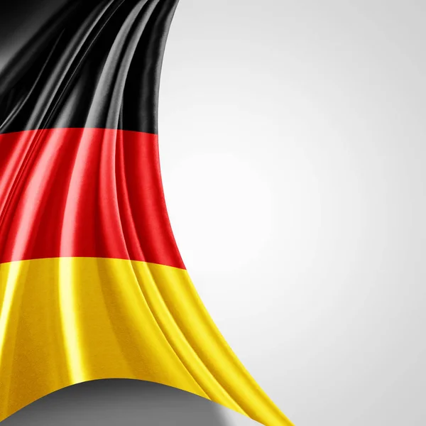 Flagge Von Deutschland Mit Kopierplatz Für Ihren Text Auf Weißem — Stockfoto