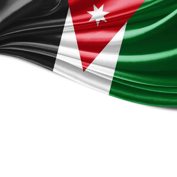 Jordanische Flagge Mit Kopierplatz Für Ihren Text Illustration — Stockfoto