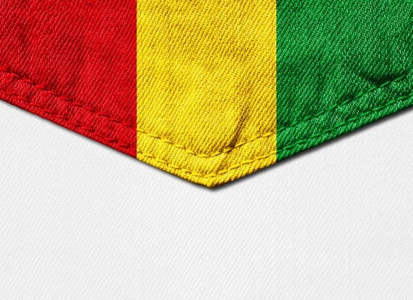 Прапор Гвінеї Копію Простір Тексту Білий Фон Ілюстрація — стокове фото