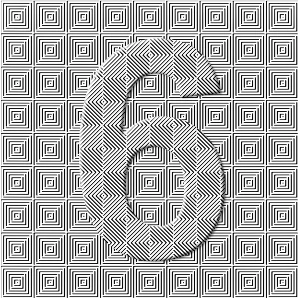 背景上の白黒の6つの数字 — ストック写真