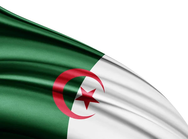 Drapeau Algérie Avec Espace Copie Pour Votre Texte Illustration — Photo