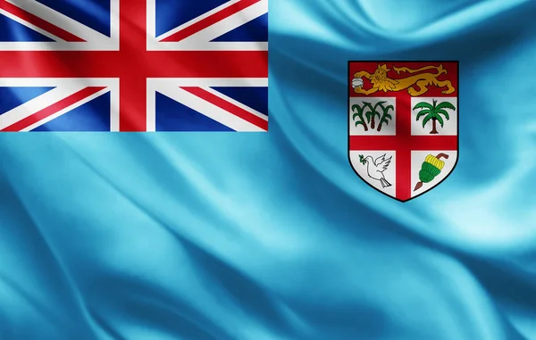 Vlag Van Fiji Met Kopie Ruimte Voor Tekst Illustratie — Stockfoto