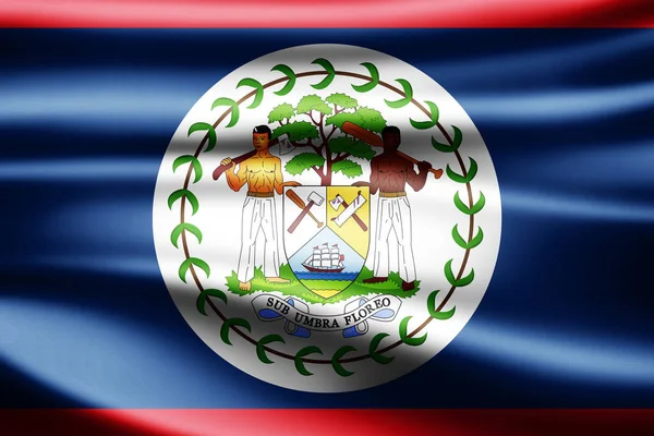 Másol Szöveg Illusztráció Helyet Belize Zászlaja — Stock Fotó