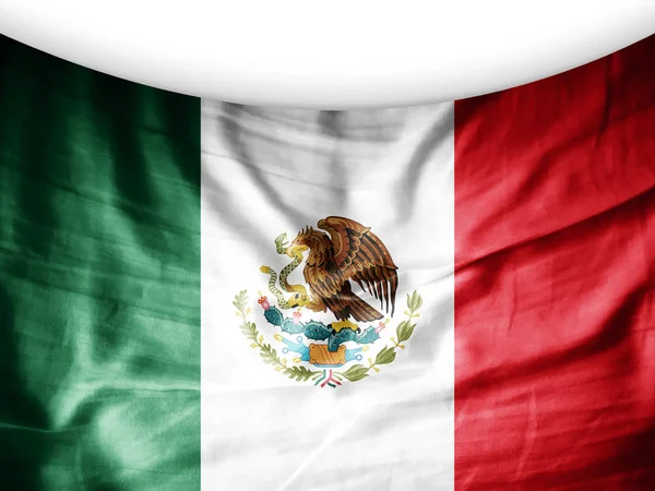 Meksika Bayrağı Ile Kopya Alanı Metin Çizim Için — Stok fotoğraf