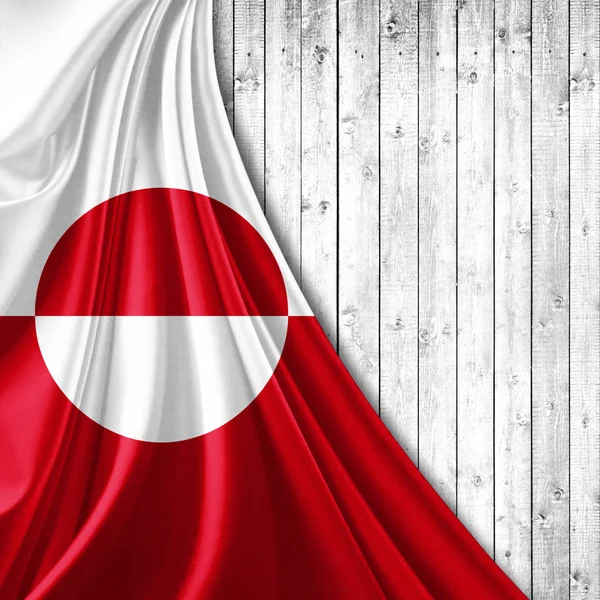 テキスト イラストのコピー スペースとグリーンランドの旗 — ストック写真