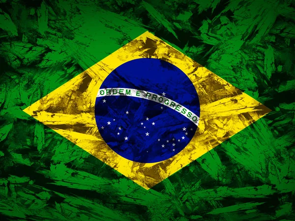 Флаг Бразилии Абстракция Фон — стоковое фото