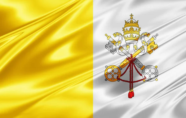 Vatikanstatens Flagga Med Kopia Utrymme För Din Text Eller Bilder — Stockfoto