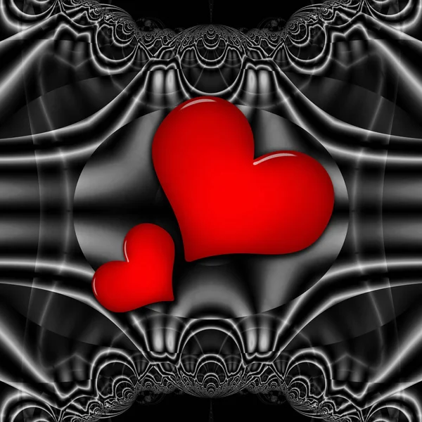 Hearts Valentijnsdag Achtergrond Textuur — Stockfoto