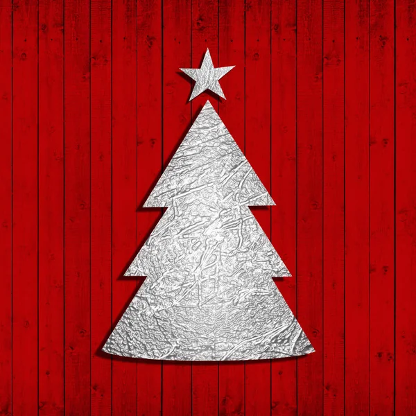 Gümüş Noel Ağacı Tatil Arka Plan Doku — Stok fotoğraf