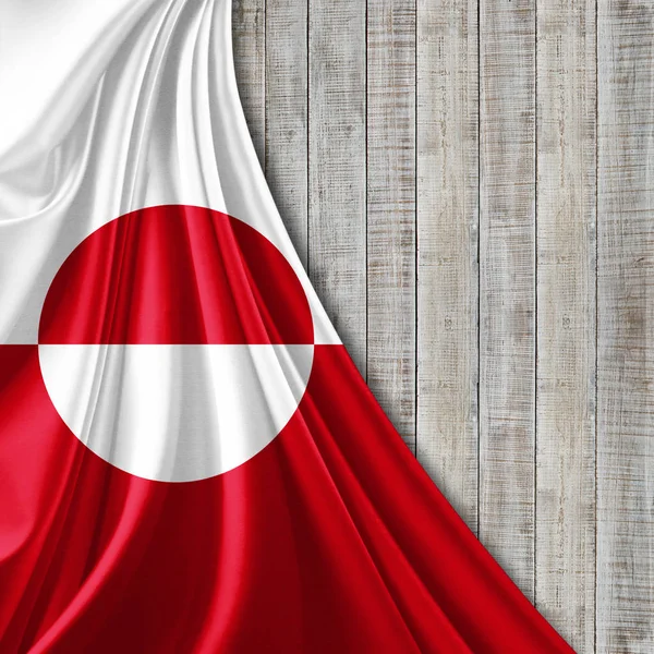 Vlajka Grónska Kopií Prostor Pro Ilustraci Textu — Stock fotografie