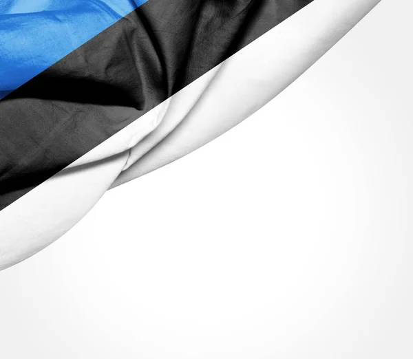 Vlag Van Estland Met Kopie Ruimte Voor Tekst Illustratie — Stockfoto