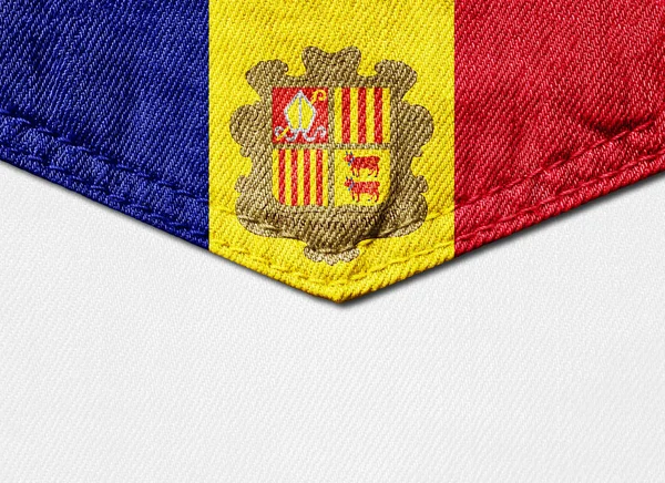 Andorra Flagga Med Kopia Utrymme För Din Text Eller Bilder — Stockfoto