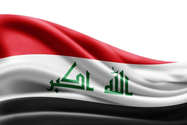 Vlag Van Irak Met Kopie Ruimte Voor Tekst Illustratie — Stockfoto