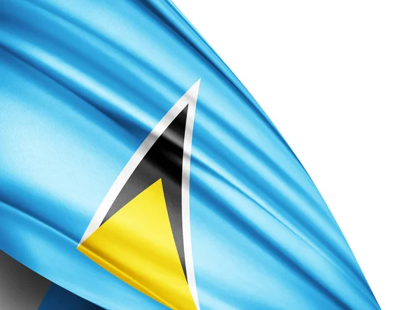 Flag Saint Lucia Copy Space Your Text White Background Illustration — Stock Photo, Image