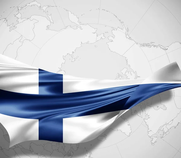 Bandera Finlandia Con Espacio Copia Para Texto Ilustración —  Fotos de Stock