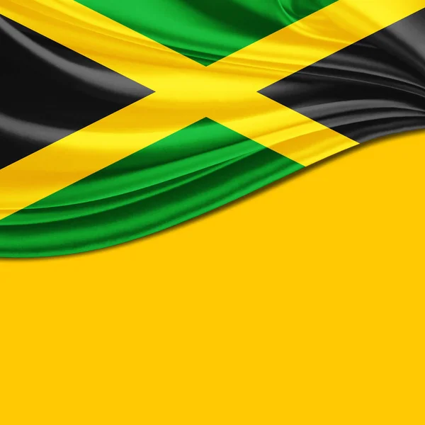 Bandera Jamaica Con Espacio Copia Para Texto Ilustración —  Fotos de Stock