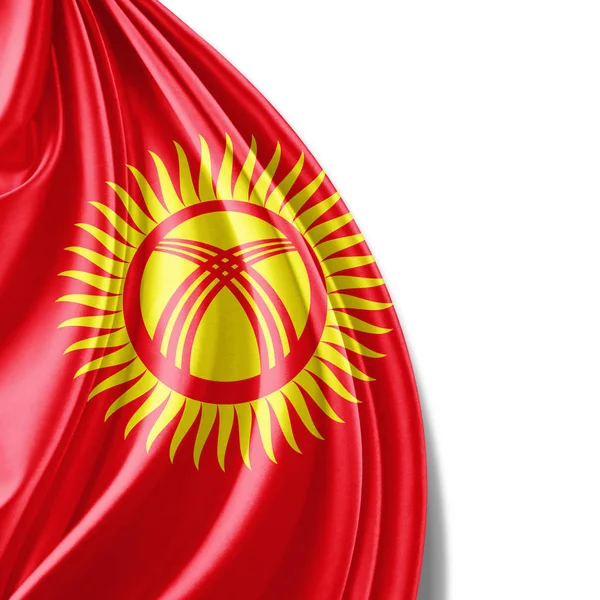 Bandeira Quirguistão Com Espaço Cópia Para Seu Texto Ilustração — Fotografia de Stock