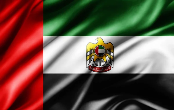 Bandera Emiratos Árabes Unidos Con Espacio Copia Para Texto Ilustración —  Fotos de Stock
