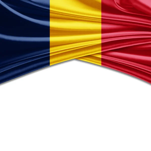 Flagge Von Chad Mit Kopierplatz Für Ihren Text Illustration — Stockfoto