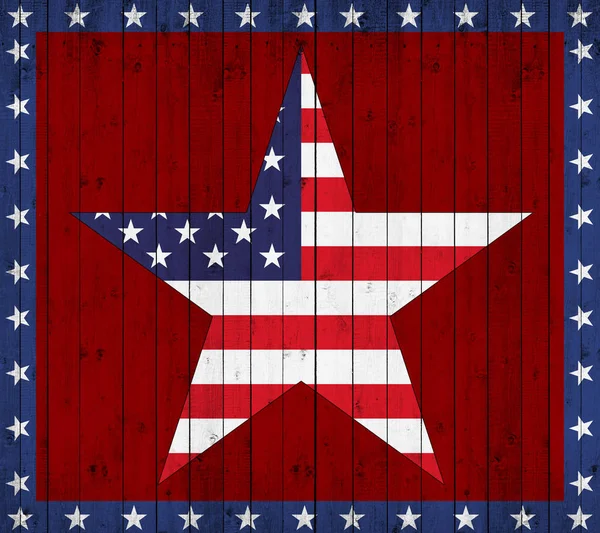 Usa Flag Form Eines Sterns Mit Kopierraum Für Ihre Texte — Stockfoto