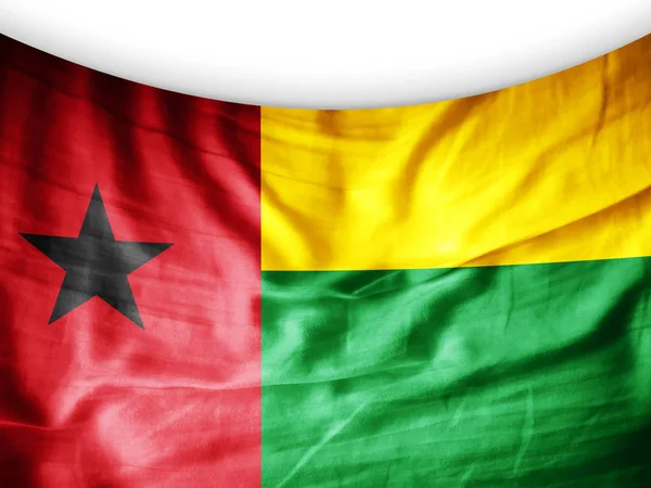 Bandeira Guiné Bissau Com Espaço Cópia Para Seu Texto Ilustração — Fotografia de Stock