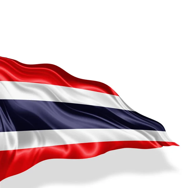 Vlag Van Thailand Met Kopie Ruimte Voor Tekst Illustratie — Stockfoto