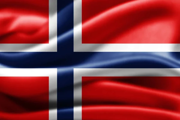 テキスト イラストのコピー スペースを持つノルウェーの旗 — ストック写真