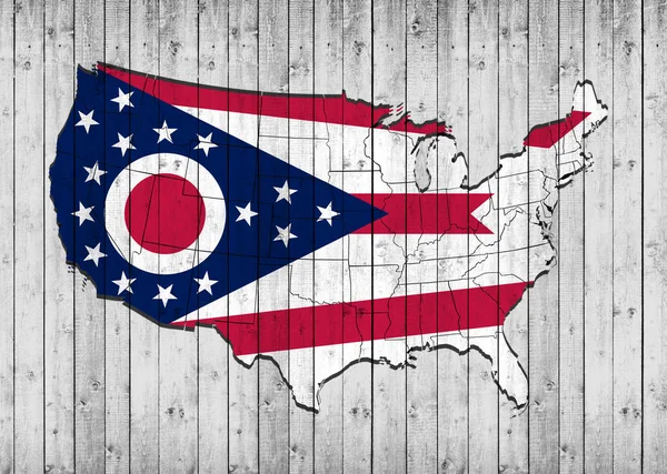 Flaga Ohio Kopia Przestrzeń Dla Tekstu Lub Obrazów — Zdjęcie stockowe