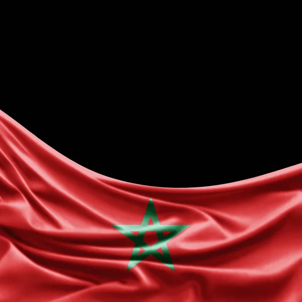 Drapeau Maroc Avec Espace Copie Pour Votre Texte Illustration — Photo