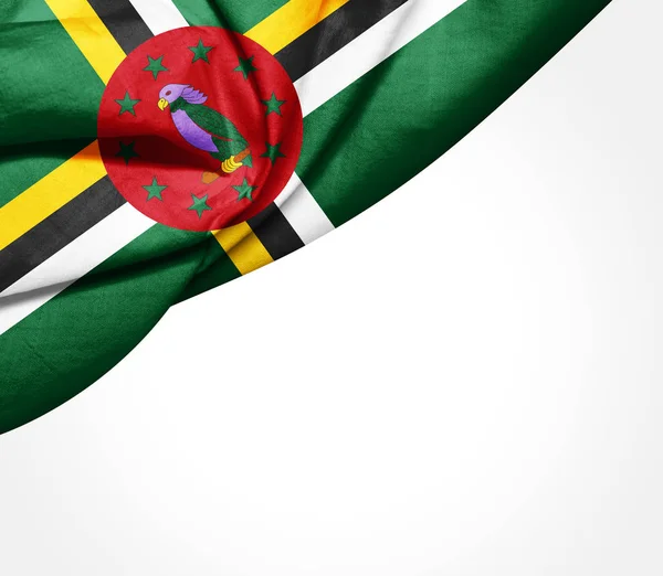 Flagge Von Dominica Mit Kopierplatz Für Ihren Text Illustration — Stockfoto