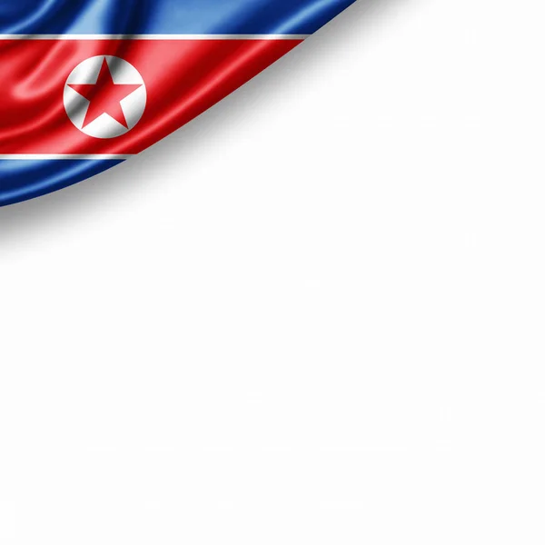 Bandeira Coreia Norte Com Espaço Cópia Para Seu Texto Sobre — Fotografia de Stock