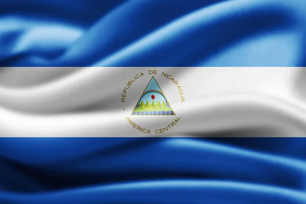 Másol Szöveg Illusztráció Helyet Nicaragua Zászlaja — Stock Fotó