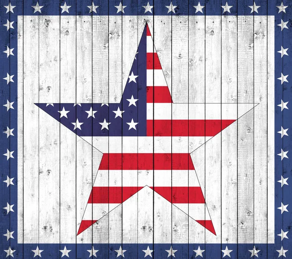 Vlajka Usa Formě Hvězdy Místem Kopírování Pro Text Nebo Obrázky — Stock fotografie