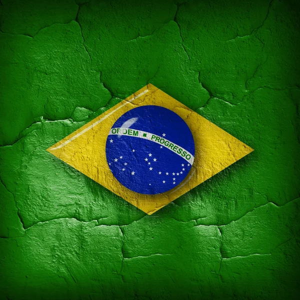 Brasilianische Flagge Mit Kopierplatz Für Text Oder Bilder — Stockfoto