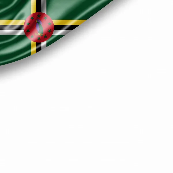 Flagge Von Dominica Mit Kopierplatz Für Ihren Text Illustration — Stockfoto