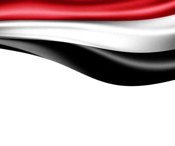 Флаг Йемена Копировальным Пространством Текста Иллюстрация — стоковое фото