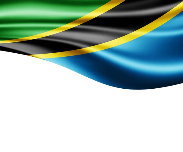 Tanzanya Nın Bayrakla Kopya Alanı Metin Çizim Için — Stok fotoğraf