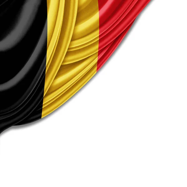 Flag Belgium Copy Space Your Text White Background Illustration — Stock Photo, Image