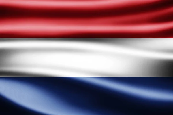Vlag Van Nederland Met Kopie Ruimte Voor Tekst Illustratie — Stockfoto