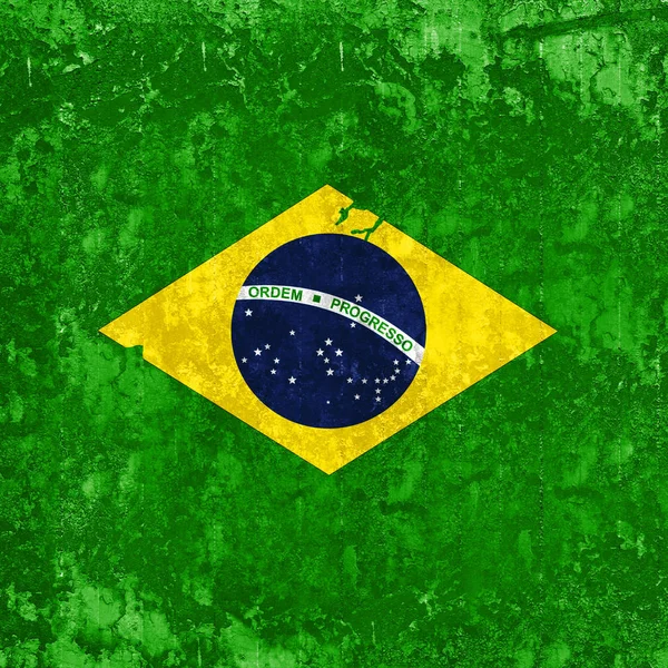 Vlag Van Brazilië Een Abstracte Achtergrond Illustratie — Stockfoto