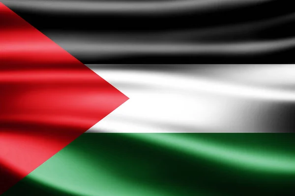 Flagga Palestina Med Kopia Utrymme För Din Text Illustration — Stockfoto
