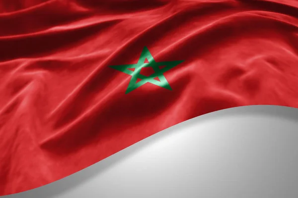 Drapeau Maroc Avec Espace Copie Pour Votre Texte Sur Fond — Photo