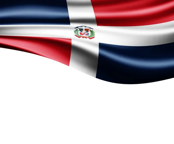 Vlag Van Dominicaanse Republiek Met Kopie Ruimte Voor Tekst Illustratie — Stockfoto