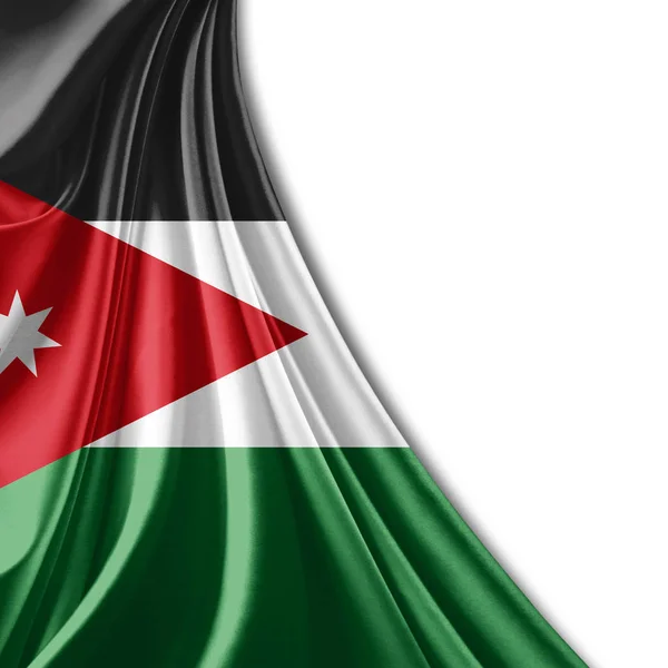 Vlag Van Jordanië Met Kopie Ruimte Voor Tekst Illustratie — Stockfoto