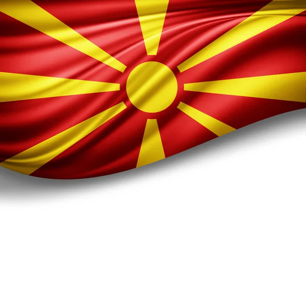 Vlag Van Macedonië Met Kopie Ruimte Voor Tekst Illustratie — Stockfoto