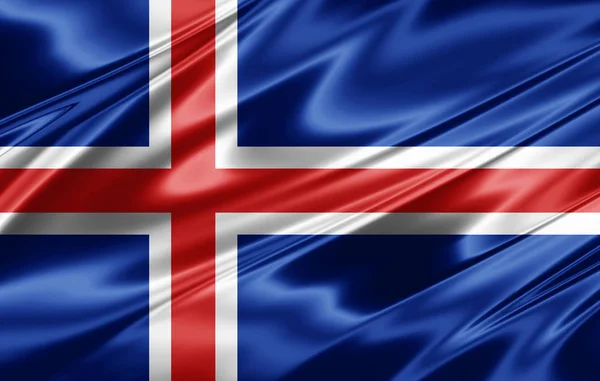Флаг Исландии Местом Копирования Текста Иллюстрация — стоковое фото