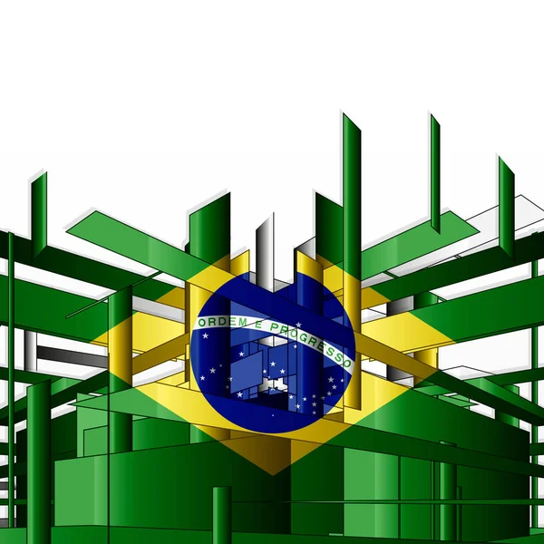 Brasile Bandiera Astratto Sfondo — Foto Stock