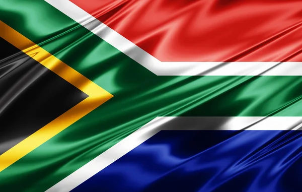 Vlag Van Zuid Afrika Met Kopie Ruimte Voor Tekst Illustratie — Stockfoto